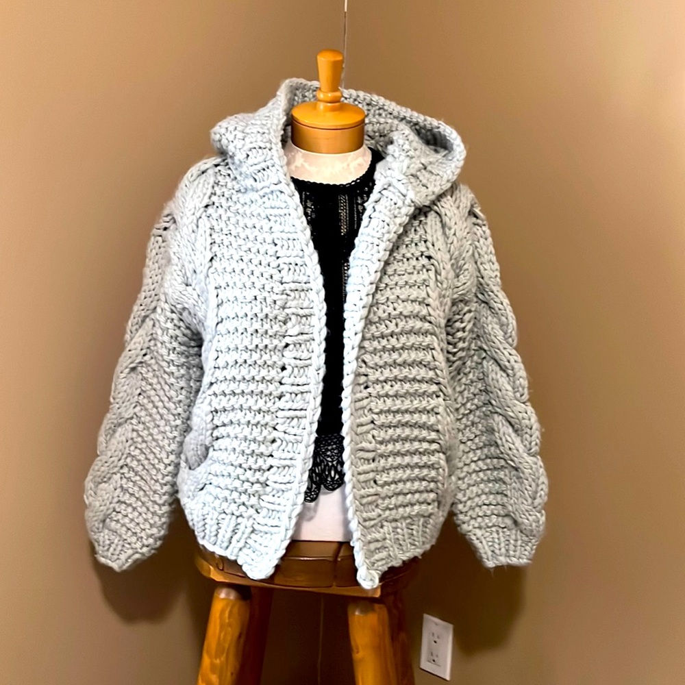 Chicwish handmade sweater with hood